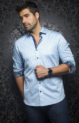 Chemise | NEGREANU, Light blue - AU NOIR