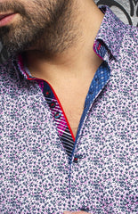 Chemise | PICCINI, Navy / Fuchsia - AU NOIR