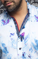 Chemise | TOLEMAN, Light blue / Purple - AU NOIR
