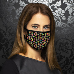 Masque ECO geo hearts multi - AU NOIR