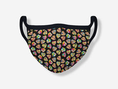 Masque ECO geo hearts multi - AU NOIR