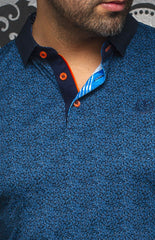 Polo | JALISCO, Denim blue - AU NOIR