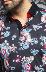 Polo | MACKAY, Black / Multi - AU NOIR