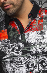 Polo | PADILLA, Black / Red - AU NOIR