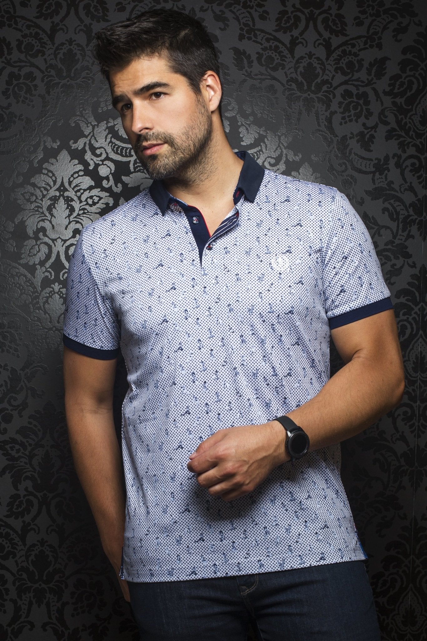 Polo pour Hommes Dry Fit Golf Chic Sport Habill Au Noir