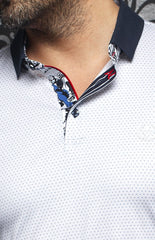 Polo | SAN MARCOS, White / Royal - AU NOIR