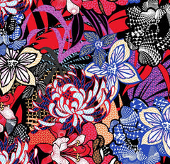SANYGUARD | SLAPPER | PROTECTEUR DE PANIER floral multi - AU NOIR
