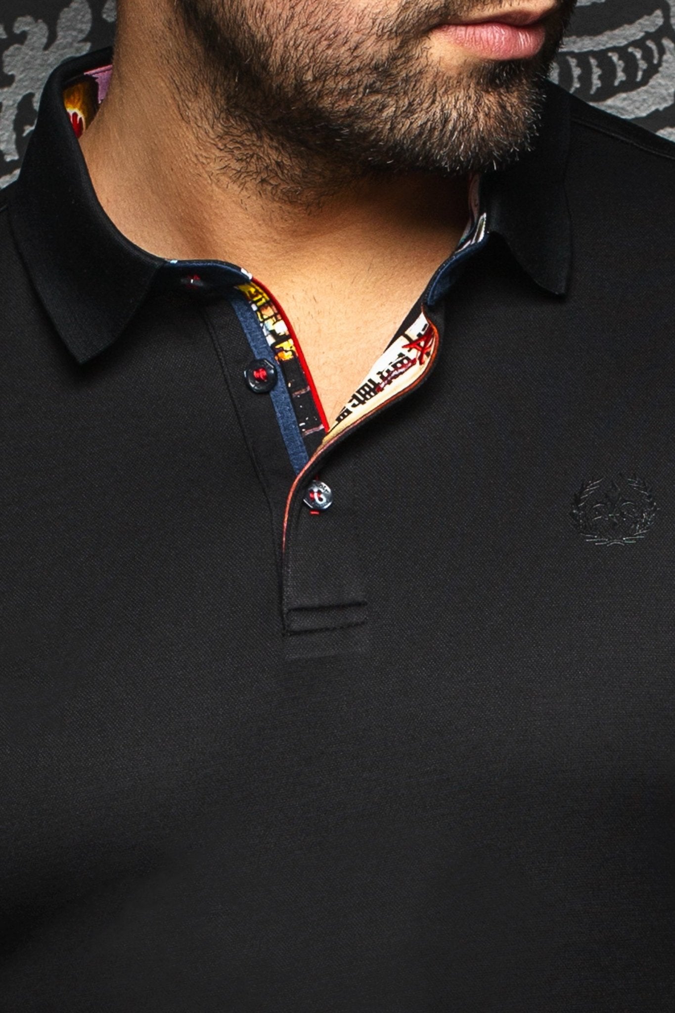 Short-Sleeve Polo | Eagle Black - AU NOIR