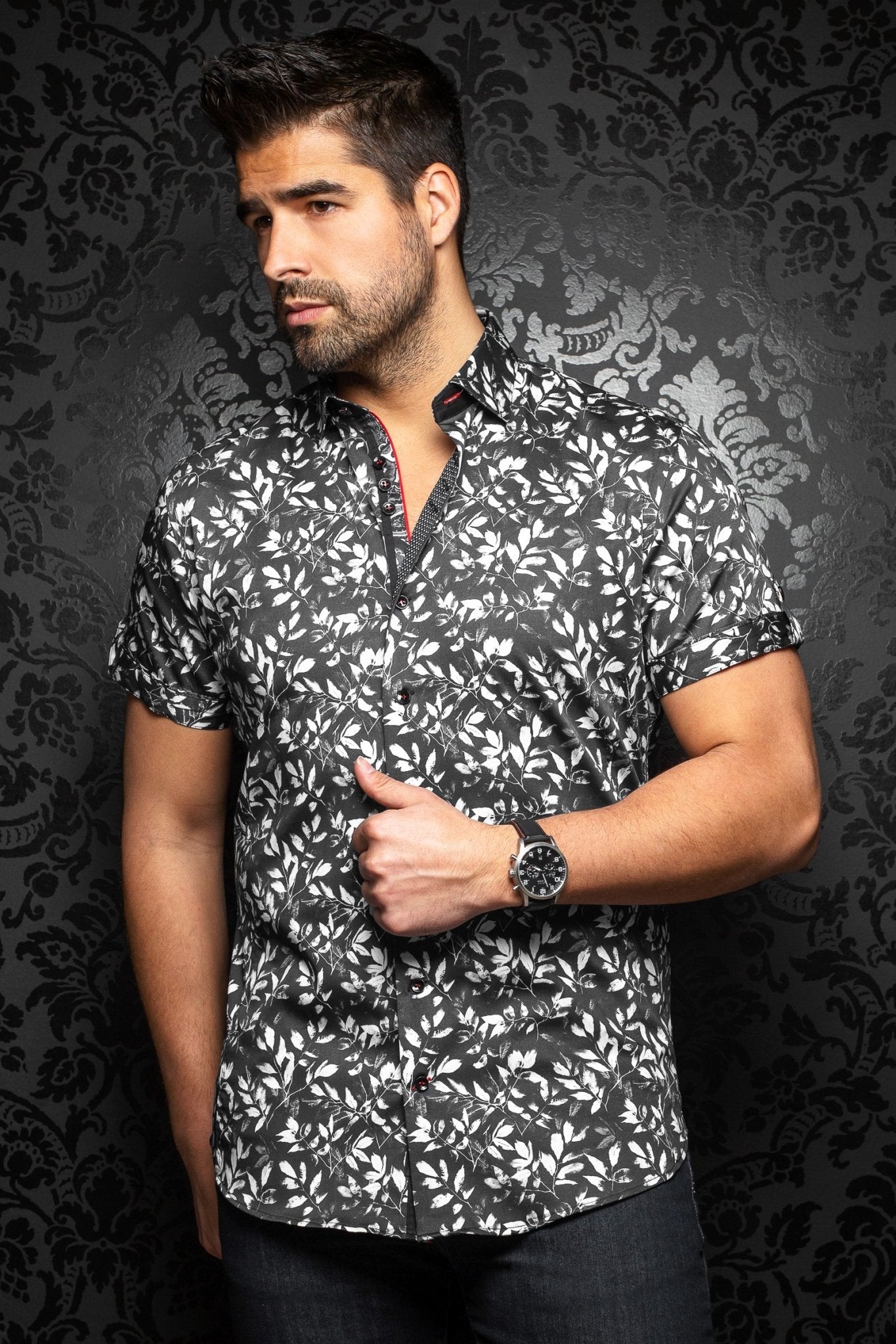 Short-Sleeve Shirt | Ixtapa Black - AUNOIR
