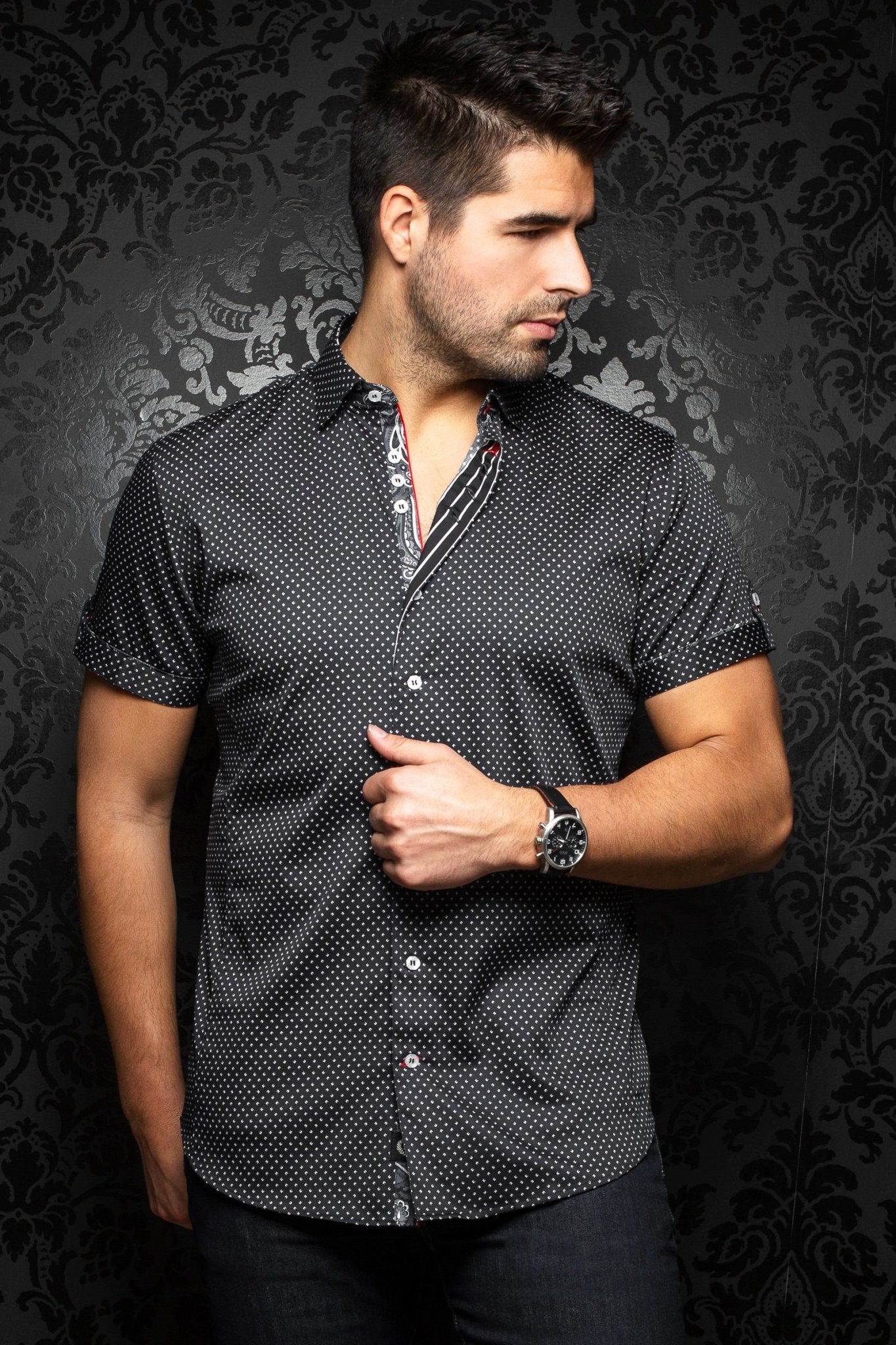 Short-Sleeve Shirt | Wexler Black - AUNOIR