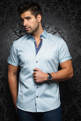 Short-Sleeve Shirt | Wexler Light Blue - AUNOIR